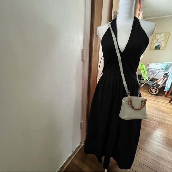 GUCCI Bamboo Handle Gray Suede Mini Hand bag/shoulder bag - Picture 14 of 17